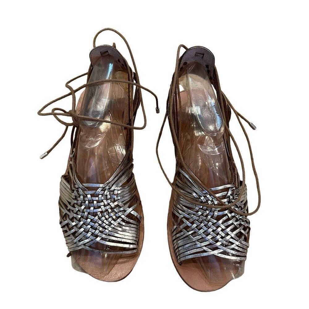 Top Shop Footloose sandals- silver- size 7.5